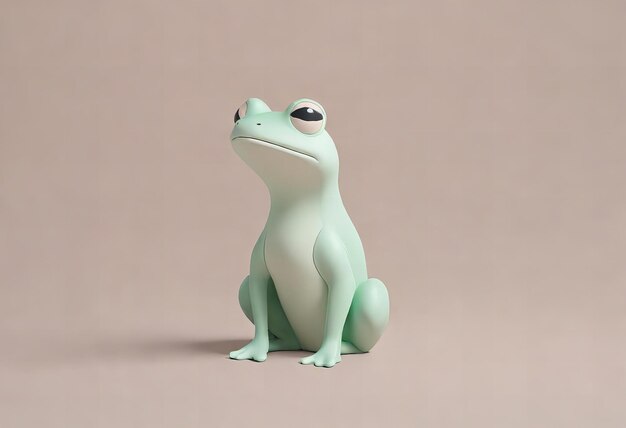 Photo graphic frog statue white background