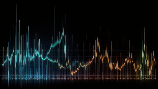 A graphic of a graph with the word radio on it