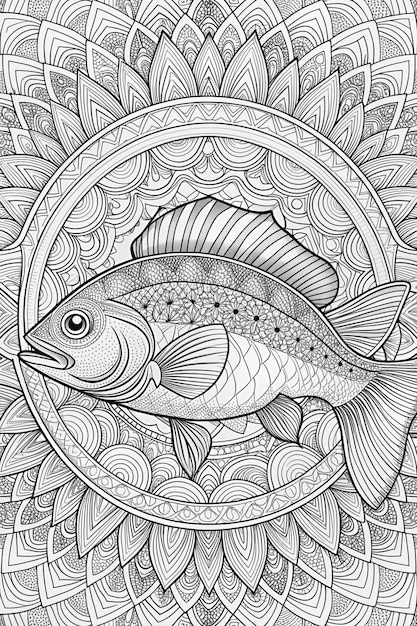 Photo a graphic illustration of a fish