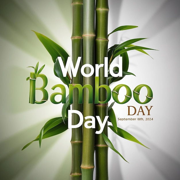 A graphic poster celebrating World Bamboo Day