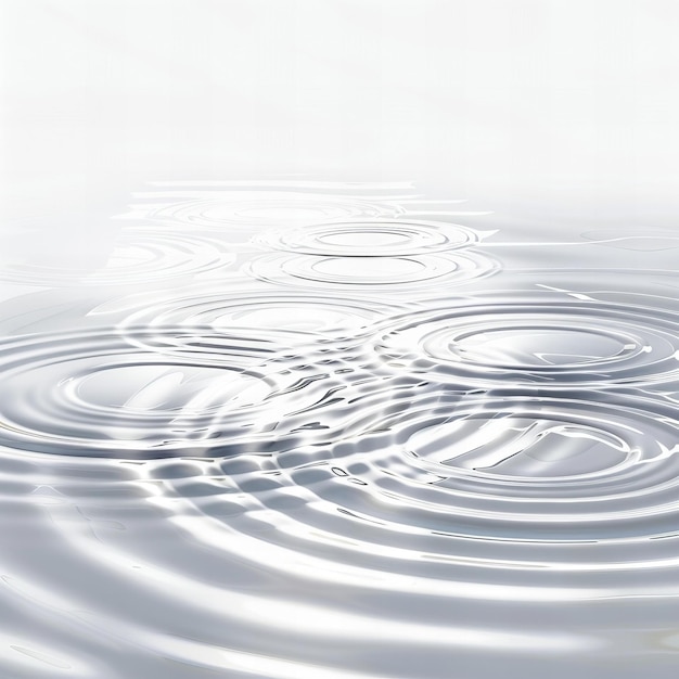 Graphic Showing White background circular ripples water abstract calming pattern