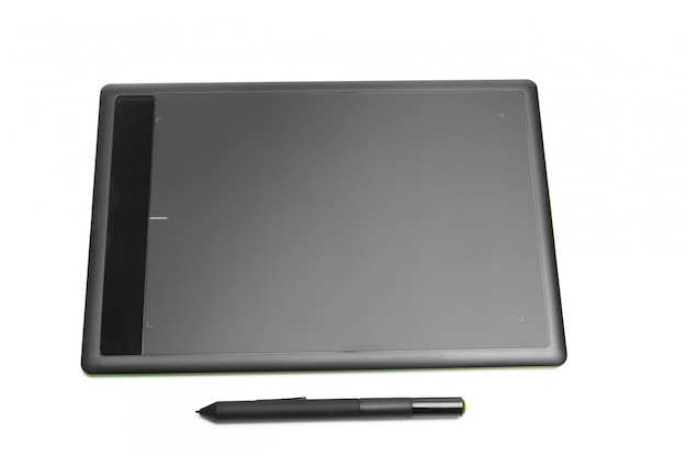 Graphic tablet with pen for illustrators and designers