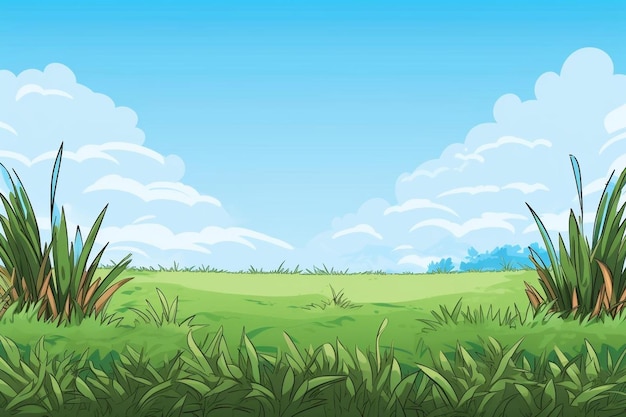 Grass background and copy space