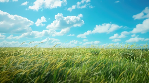 grass and blue sky