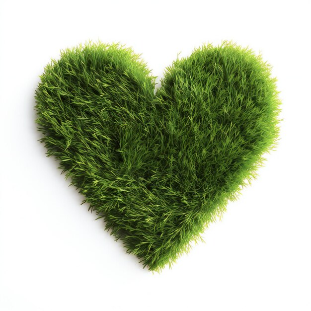 Photo grass in love shape