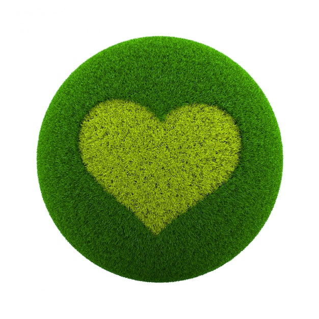 Grass Sphere Love Icon