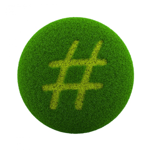 Grass Sphere Sharp Sign Icon