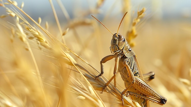 grasshopper in the grass