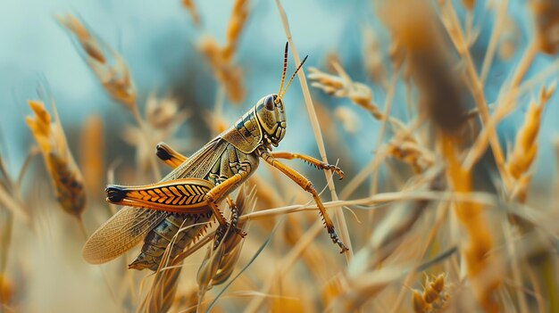 grasshopper in the grass