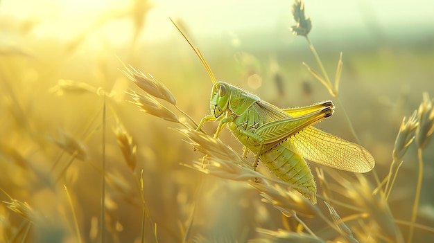 grasshopper in the grass