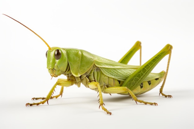 Grasshopper isolated on white background Clipping path included