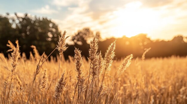 Photo grassland tall grasses natural landscape field nature flora vegetation dry plants outdoor summer cou