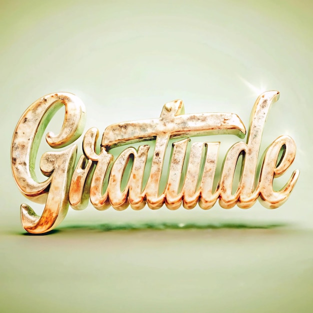 Photo gratitude expressed warm and reflective typography