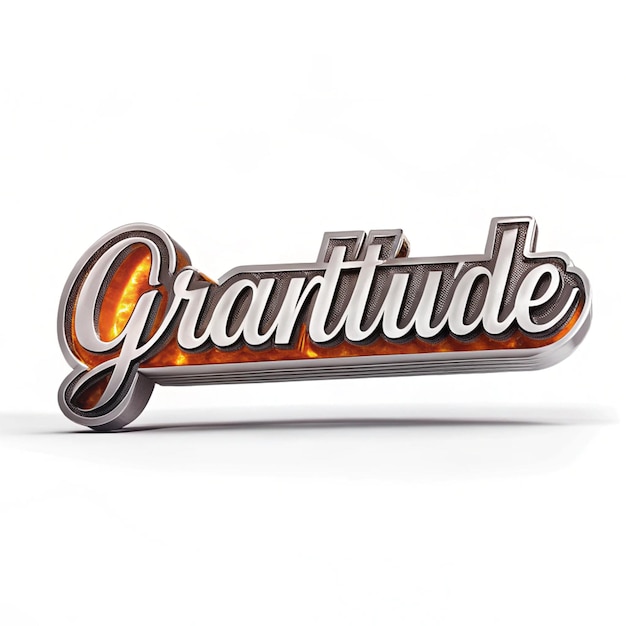 Photo gratitude expressed warm and reflective typography