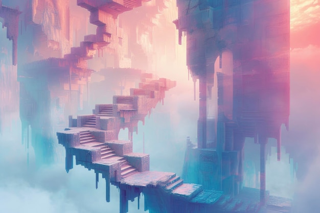 Gravity Defying Structures in a Dreamlike Realm