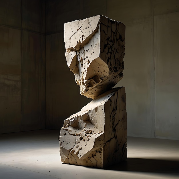 GravityDefying Pedestal of Shifting Floating Stone Fragments Suspended MidCollapse Creating