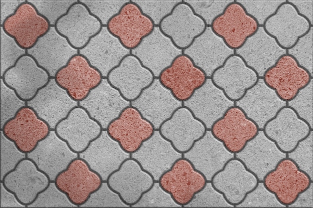 Gray and Brown Pavement flower shape