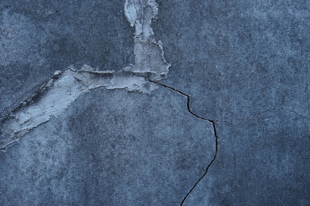 Gray cement wall background with cracks