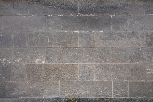 Gray cinder block and cement facade wall background