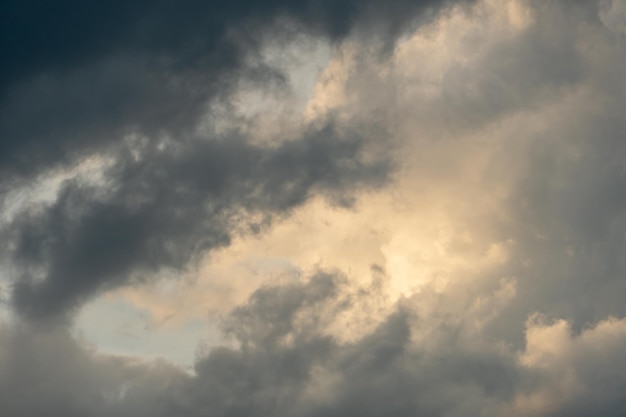 Gray clouds The sky before the rain and thunder