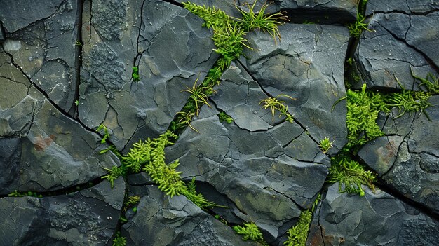 Gray cracked stone texture with veins