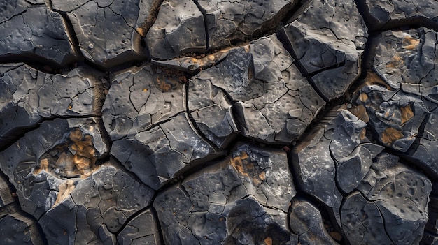 Photo gray cracked stone texture with veins