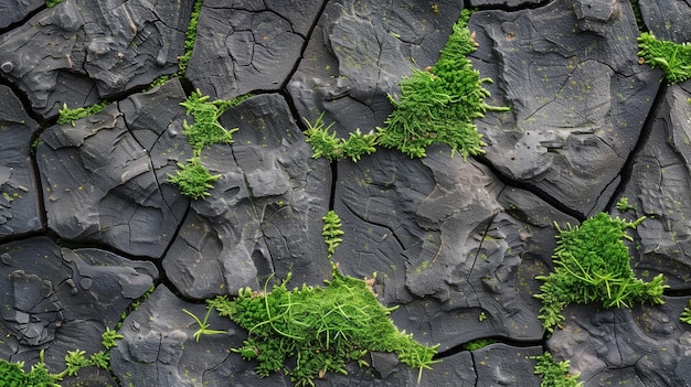 Gray cracked stone texture with veins