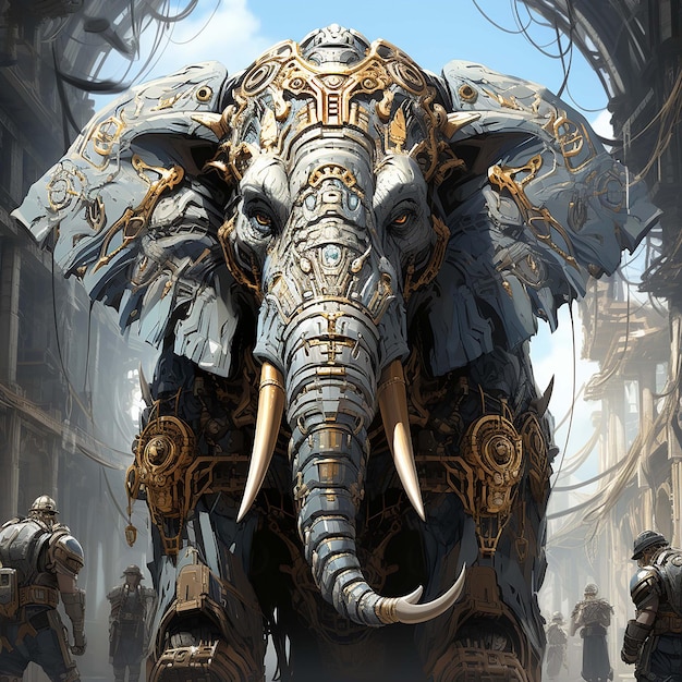 gray elephant ilustration