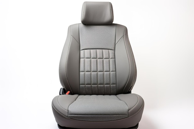 Photo a gray leather car seat awaits a driver ready for the open road on a clear png or white background