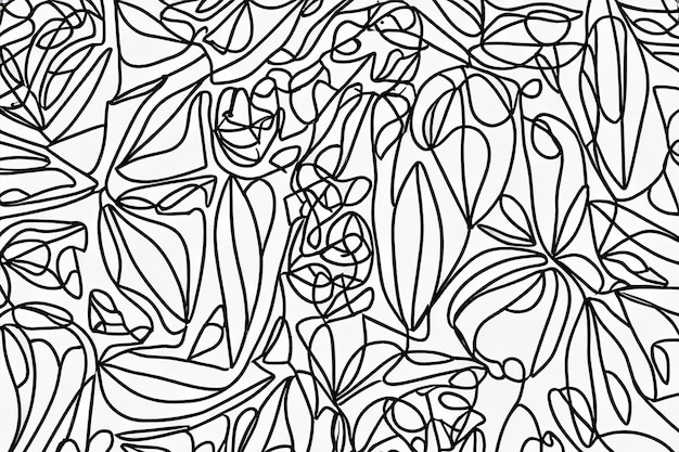 Gray line drawings of organic shapes background