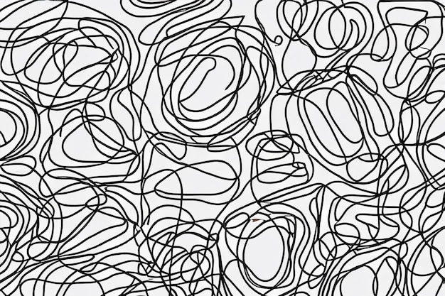 Gray line drawings of organic shapes background