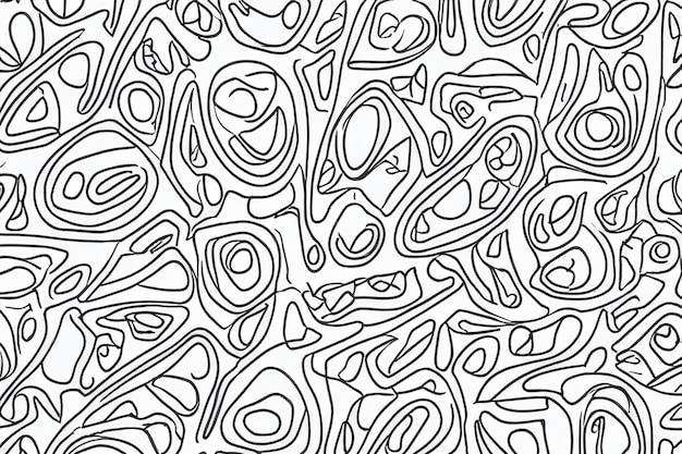 Gray line drawings of organic shapes background