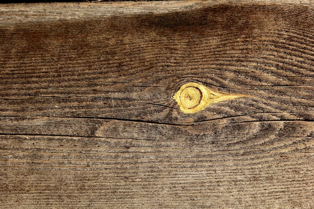 gray old wooden board texture with yellow twigs, wooden background