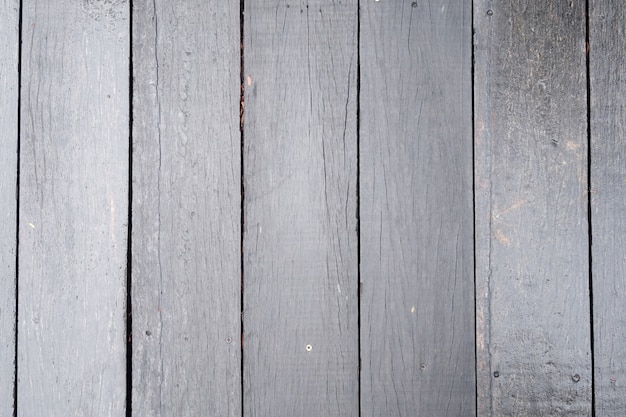 Gray old wooden floor pattern top view