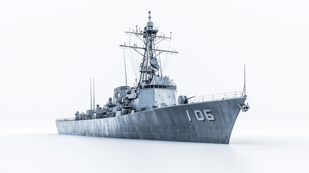 a gray ship with the number 90 on it