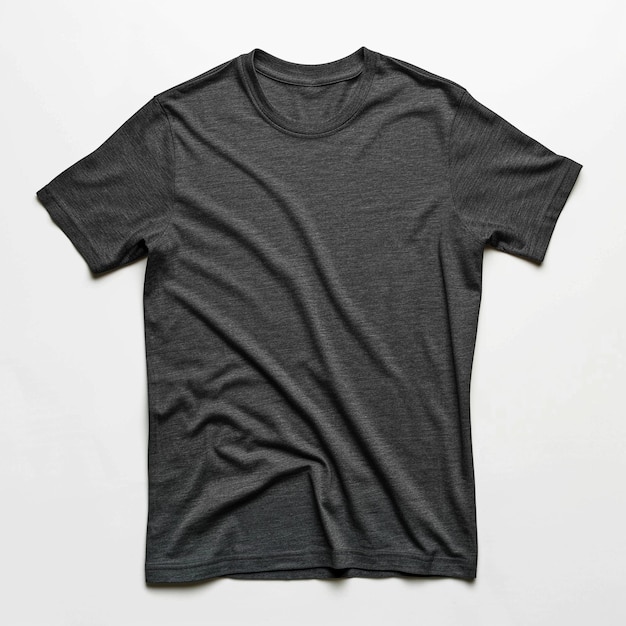 a gray t shirt with a black stripe on the front