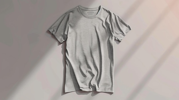 Photo a gray t shirt with a white t shirt hanging on a white wall