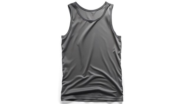 Photo a gray tank top with a white background that says quot t shirt quot