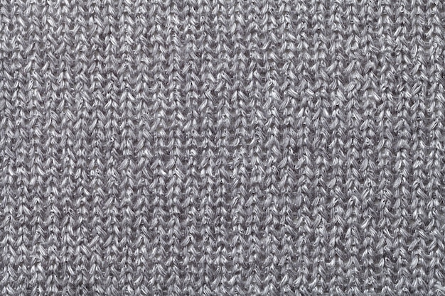 Gray textile background closeup, Structure of the fabric macro