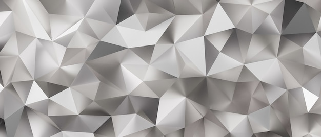 Gray triangle low polygon. Grey geometric triangular polygonal. Abstract mosaic background. 3D Rendering illustration.