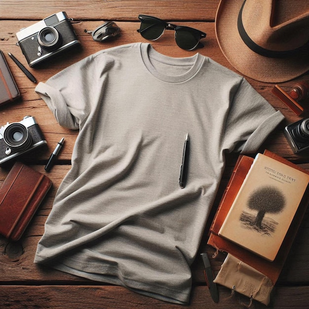 A gray tshirt mockup base