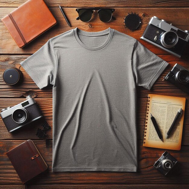 A gray tshirt mockup base