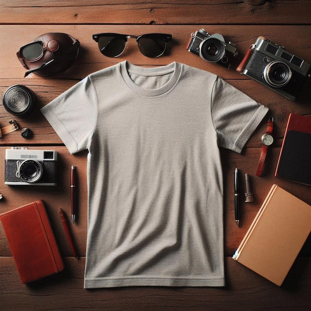 A gray tshirt mockup base