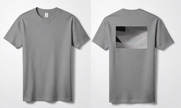 Photo a gray tshirt with a graphic design