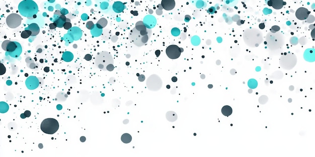 Photo gray and turquoise small spots scattered on a white background creating a vibrant texture effect