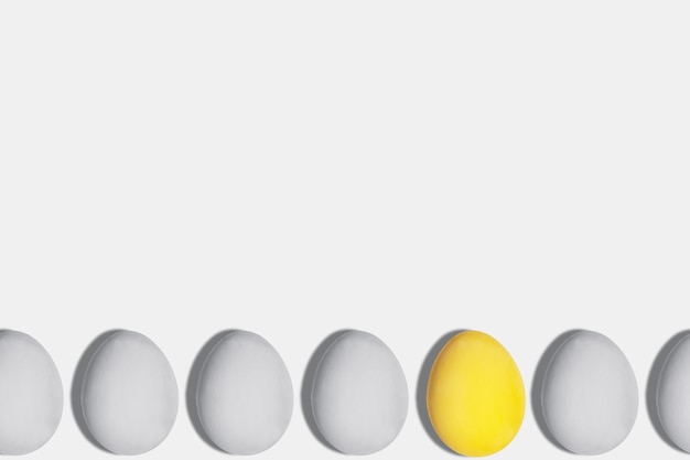 Gray and yellow eggs in the color of the year