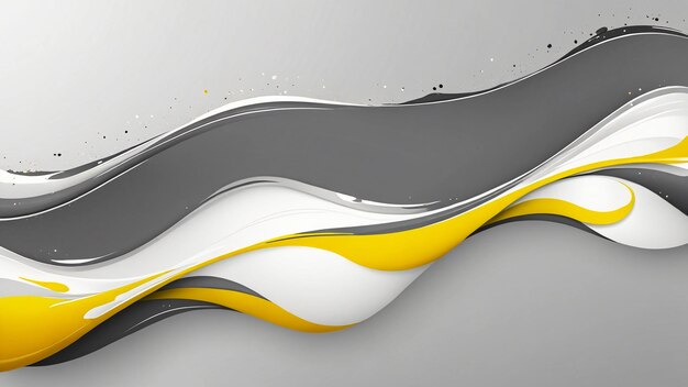 a gray and yellow painting of a gray and white object with a yellow and white design