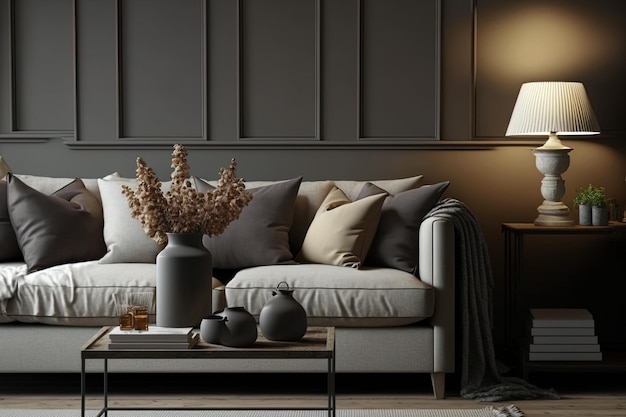 Grayish brown living room color