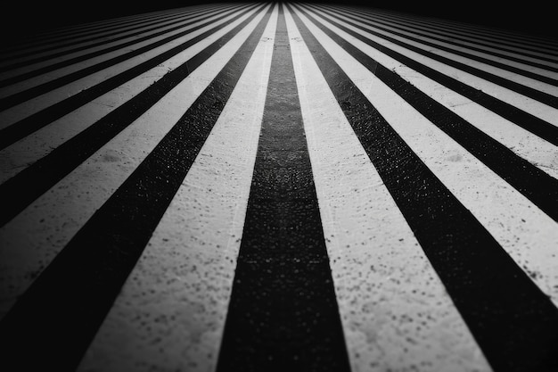 Grayscale photography of a road surface covered in intersecting white lines Abstract transportation concept