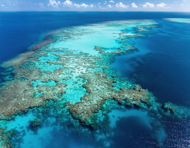 Photo great barrier reef aerial view